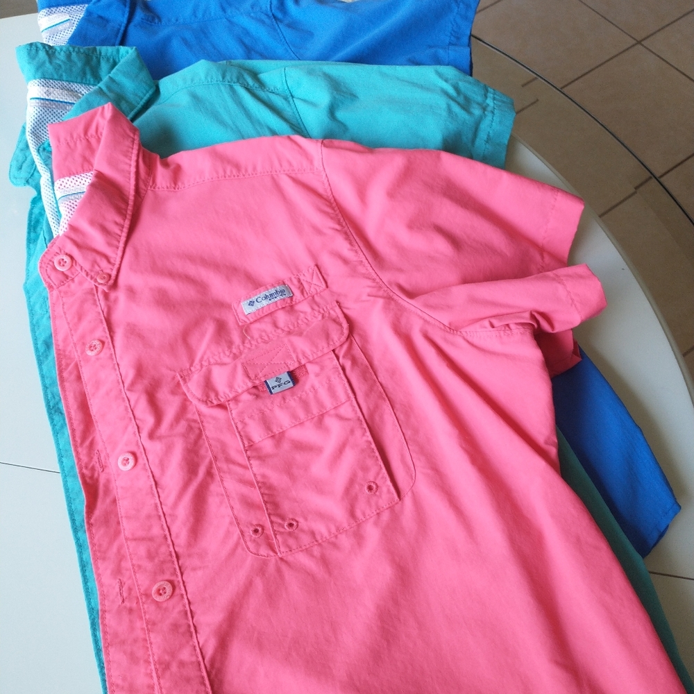 3 COLUMBIA PFG BAHAMA FISHING SHIRTS PLUS SIZE 1X
